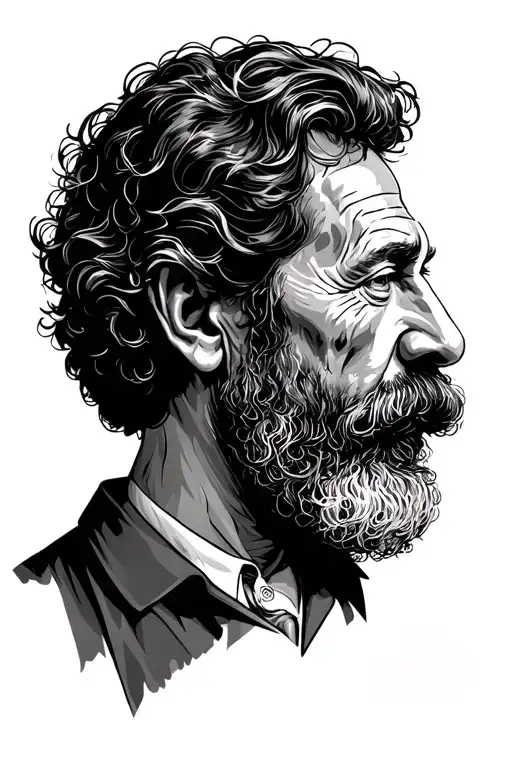 Alan Watts tattoo design idea