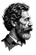 Alan Watts tattoo design idea