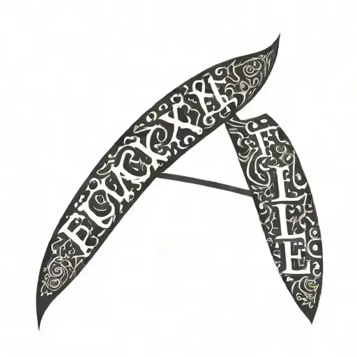 FUCK YA LIFE LETTERS tattoo design idea