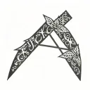 FUCK YA LIFE LETTERS tattoo design idea