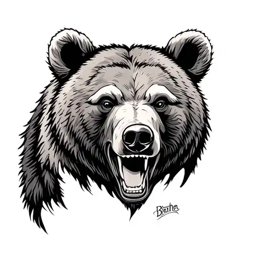 brother bear tattoo design idea