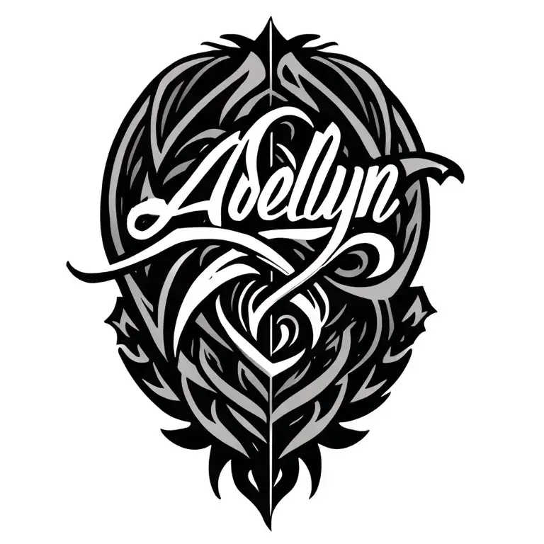 "Adelyn" Nordic Tribal tattoo design idea