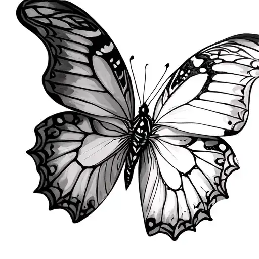 butterfly mandela style tattoo for men tattoo design idea