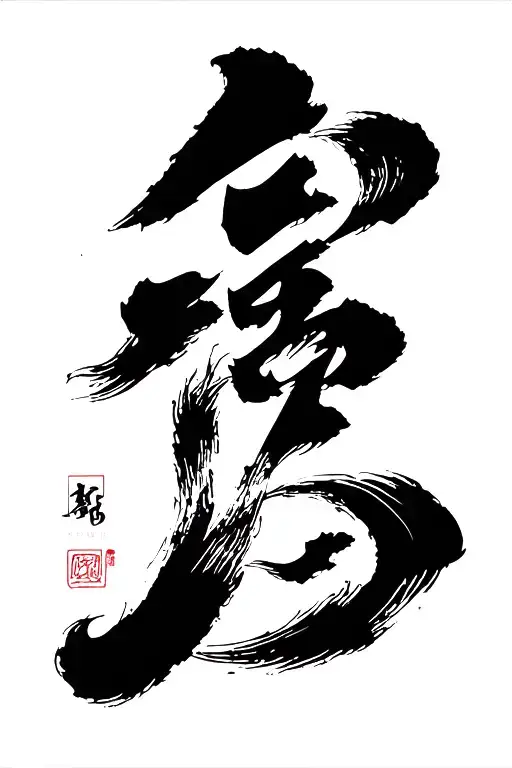 Mongolian Calligraphy tattoo design idea