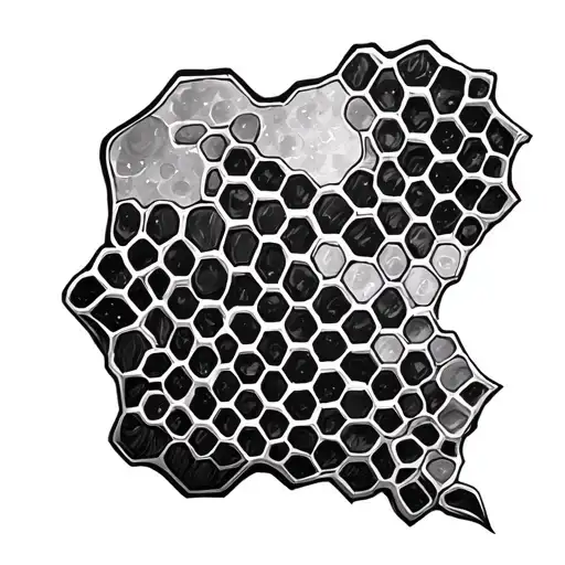 honeycombs tattoo design idea