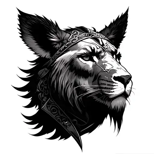 Dante, México, melancholic, warrior, acuarius, black work, warrior and animal tattoo design idea