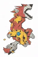 wolf minecraft tattoo design idea