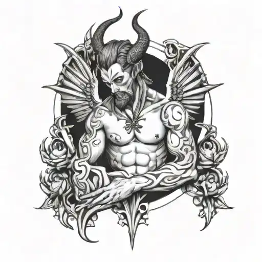sexy Lucifer tattoo design idea