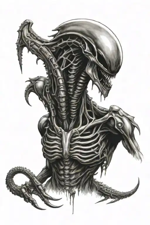 xenomorph Alien tattoo design idea