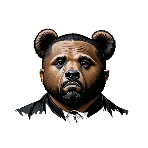  kanye west graduation bear tattoo design idea