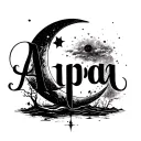 "Appa" Moon tattoo design idea