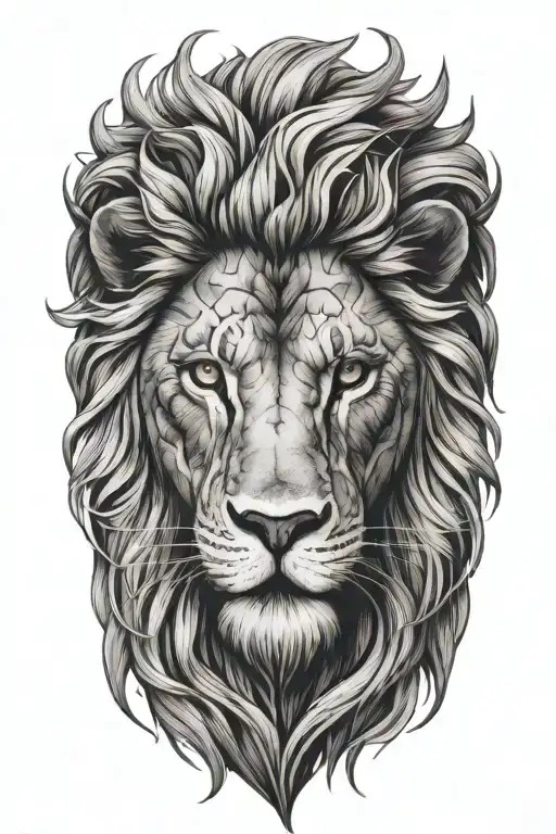 Lion head tattoo design idea