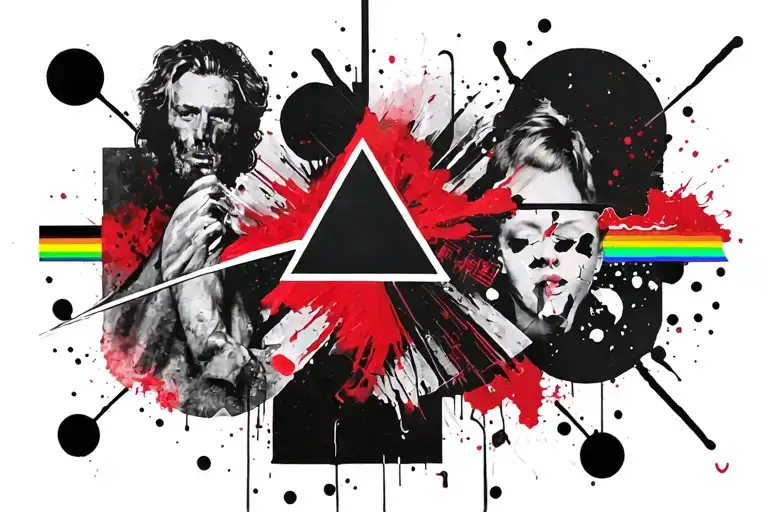 prism de pink floyd tattoo design idea