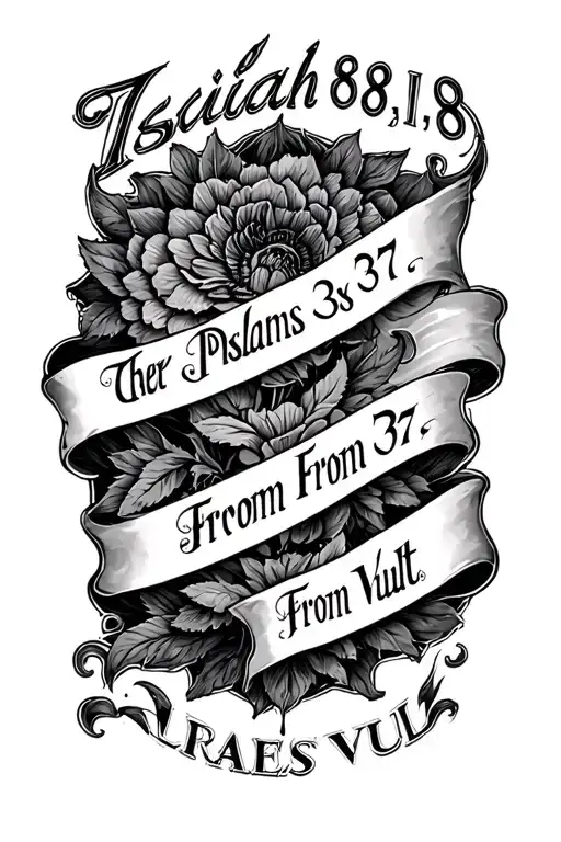 "Isaiah 6:8, Psalms 3:7" "From Vult" tattoo design idea