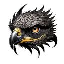 irish hawk eye tattoo design idea