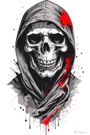 hooded reaper tattoo design idea