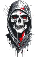 hooded reaper tattoo design idea