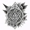 Tattoo with the inscription: The body of the word is alive and fragile, something is growing inside me, loud. tattoo design idea