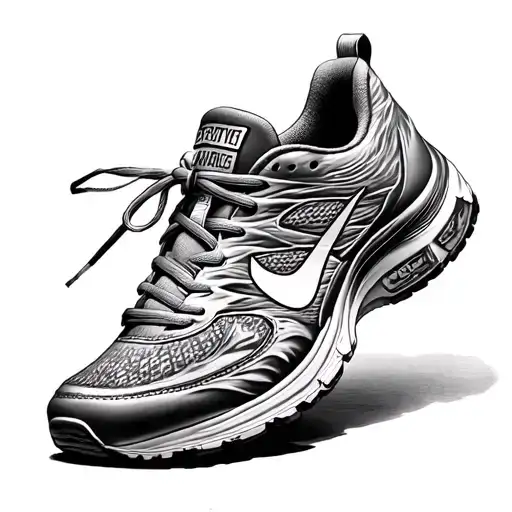 running shoe tattoo design idea