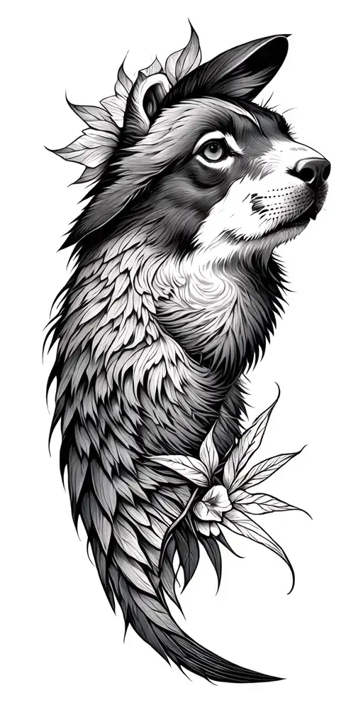 symbolizes love for travel, adventure, and animals tattoo design idea