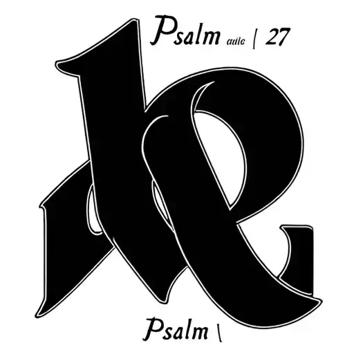 Psalm 27 italic font tattoo design idea
