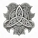 Celtic trinity knot tattoo design idea