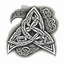 Celtic trinity knot tattoo design idea