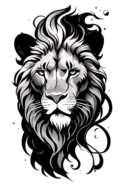 Leo and Aquarius tattoo design idea