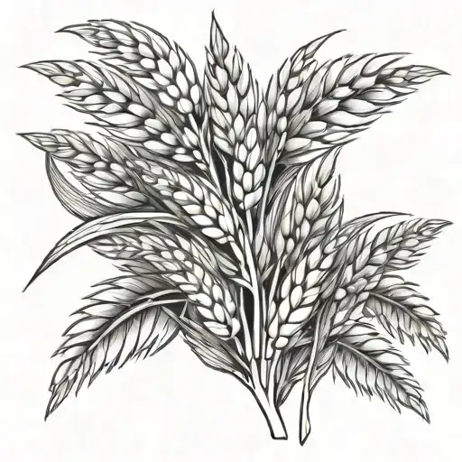 North Dakota wheat tattoo design idea