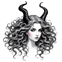 Medusa And Maleficent tattoo design idea