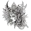 abstract durga tattoos tattoo design idea