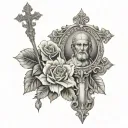 Catholic tattoo design idea