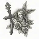 Catholic tattoo design idea