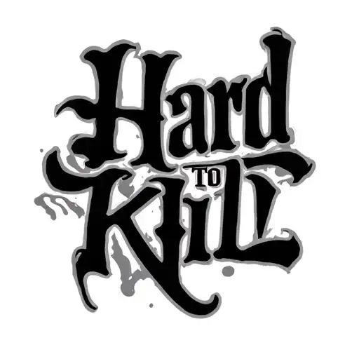 hard to kill text tattoo on front bicep tattoo design idea