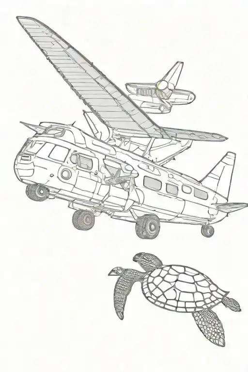 Airplane, travel, turtle, electrical engineer working, music, tattoo design idea