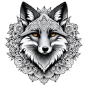 Fox Mandala tattoo design idea