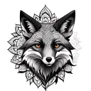 Fox Mandala tattoo design idea