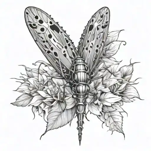 Katydid tattoo design idea