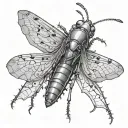 Katydid tattoo design idea