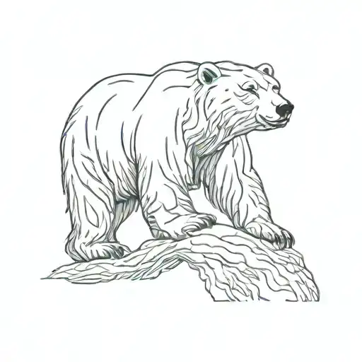 polar bear tattoo design idea
