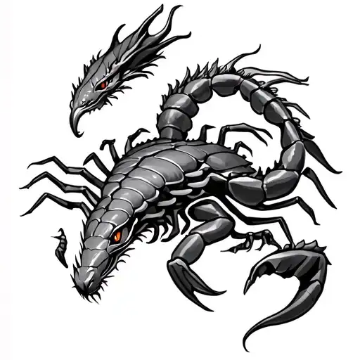 Scorpion Dragon tattoo design idea