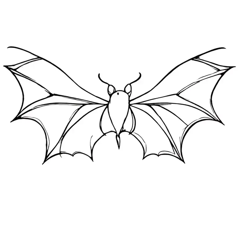 bat and butterfly wings tattoo design idea