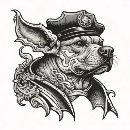 Devil Dog Marine tattoo design idea