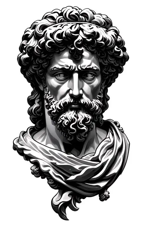 Marcus aurelius roman coin tattoo design idea