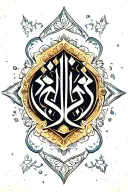 Allah tattoo design idea