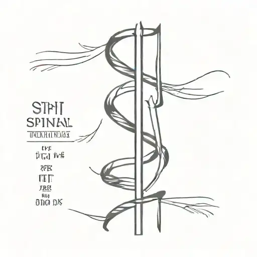 Spinal Tattoo with Roman numerals tattoo design idea