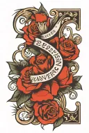 8/7/22 anniversary date tattoo design idea