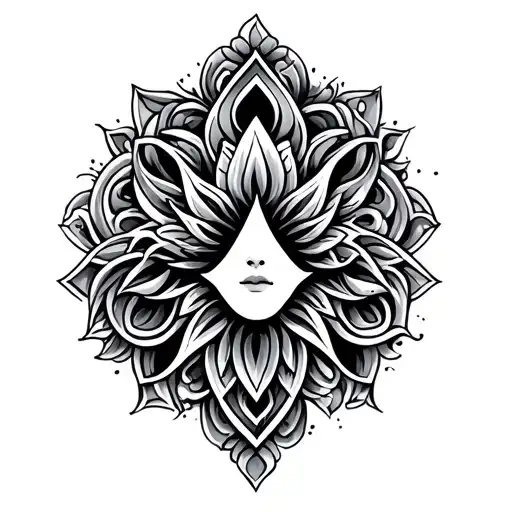 Spiritual impermanence Māori fusion tattoo tattoo design idea