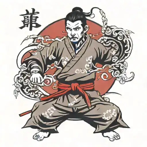 karate kanji tattoo design idea