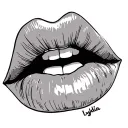 "Lydia" Kissy Lips tattoo design idea